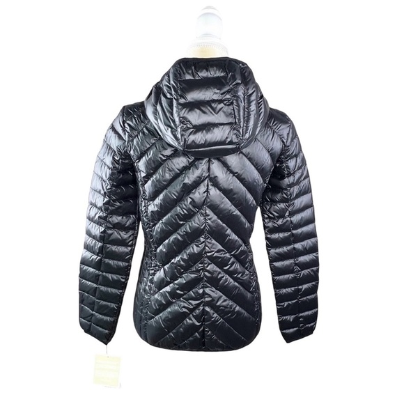 MICHAEL Michael Kors Down Puffer Coat XS Black Packable Hooded Quilted New NWT - Picture 2 of 11